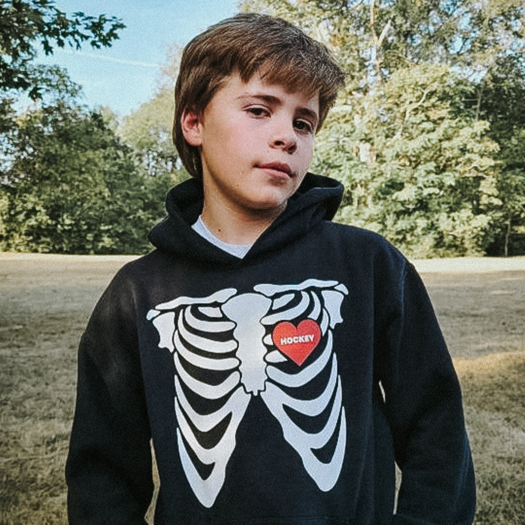 Heart Hockey Youth Hoodie