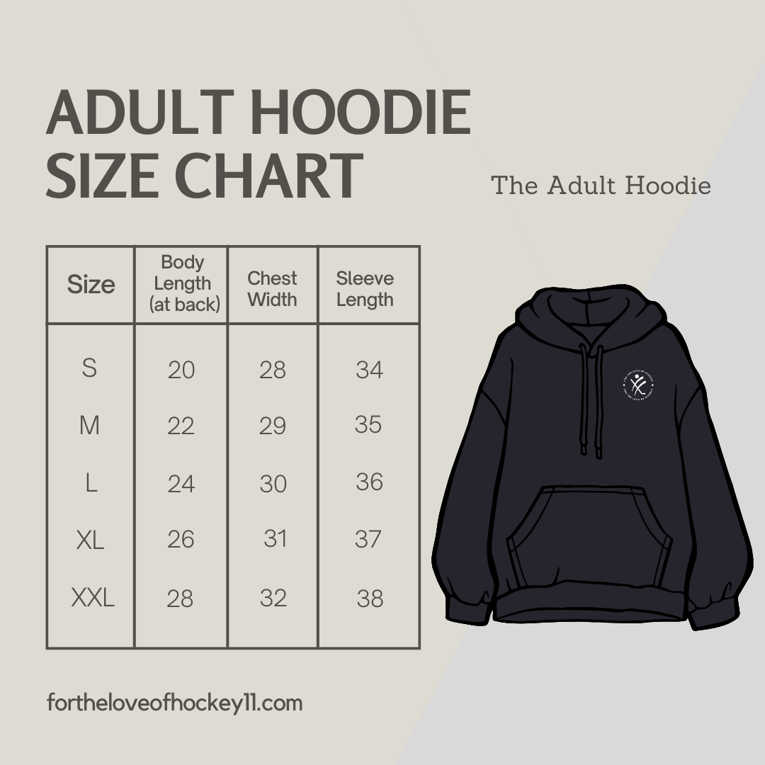 Heart Hockey Adult Unisex Hoodie