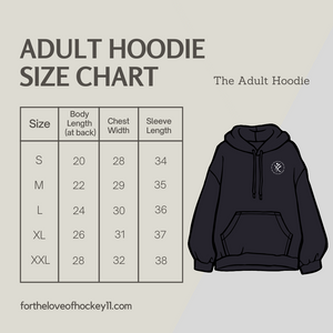 Heart Hockey Adult Unisex Hoodie -  Hockey Halloween