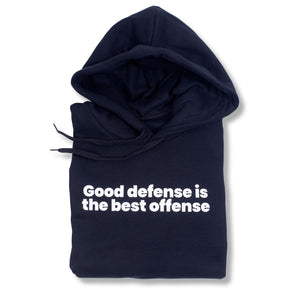 Adult Hockey Defenseman Unisex Hoodie - folded product shot 