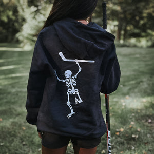 Dancing Skeleton Youth Hoodie - Hockey Halloween