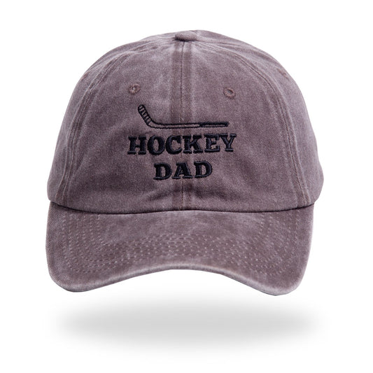 Hockey Dad Hat product shot in studio - ice hockey lifestyle hat