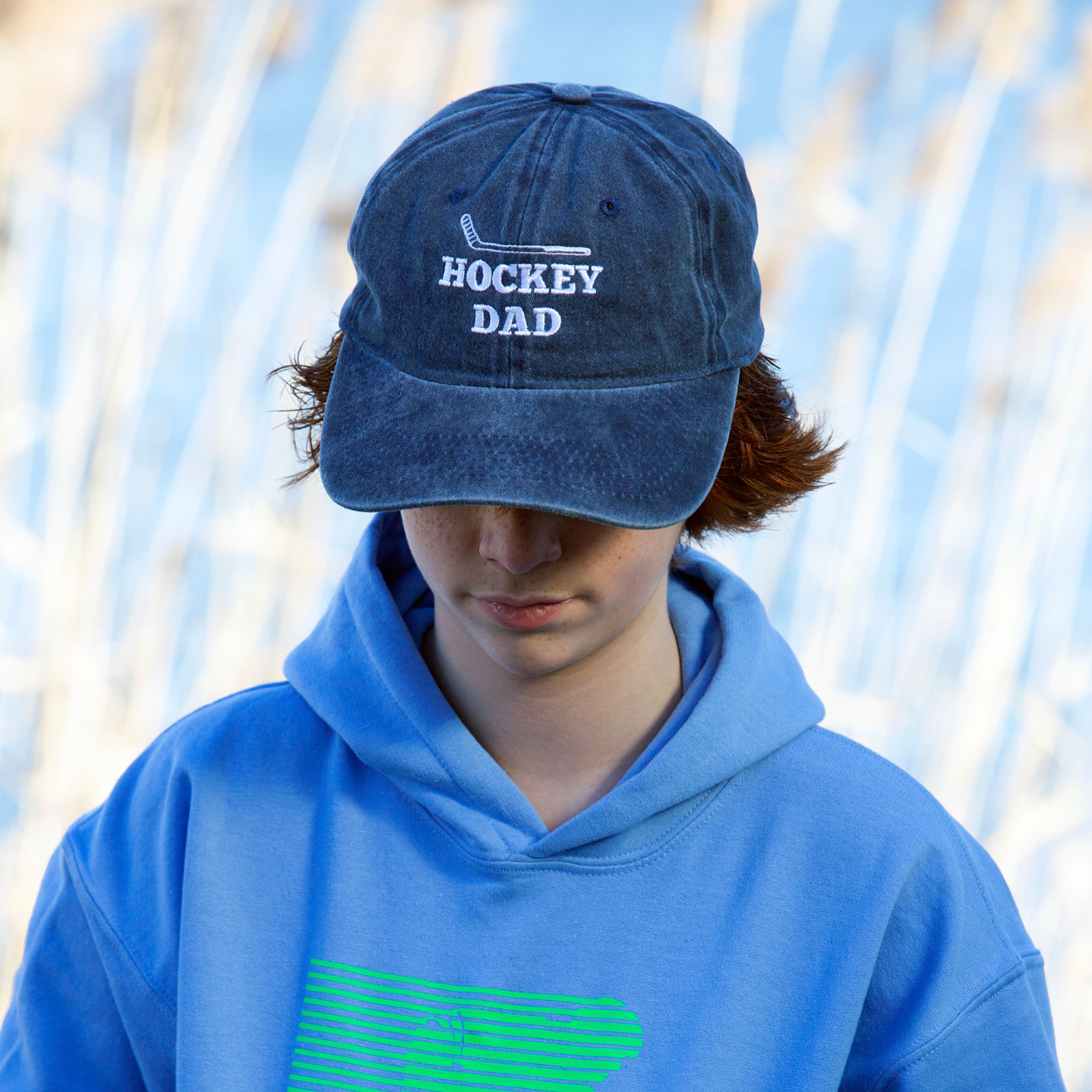 hockey dad cap in ambient light - ice hockey lifestyle hat