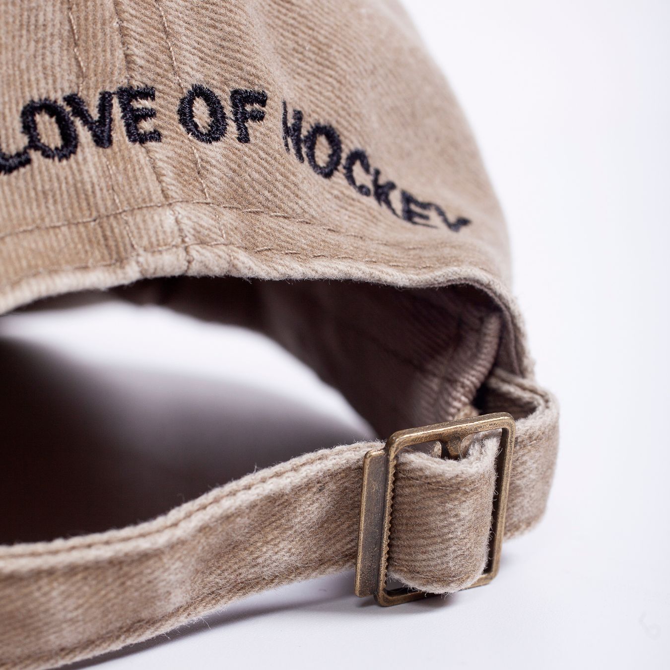 Hockey Dad Hat - Unstructured - Faded Tuscan - details shot