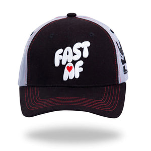 Hockey FAST AF Cap Black studio product shot frontal view of hat