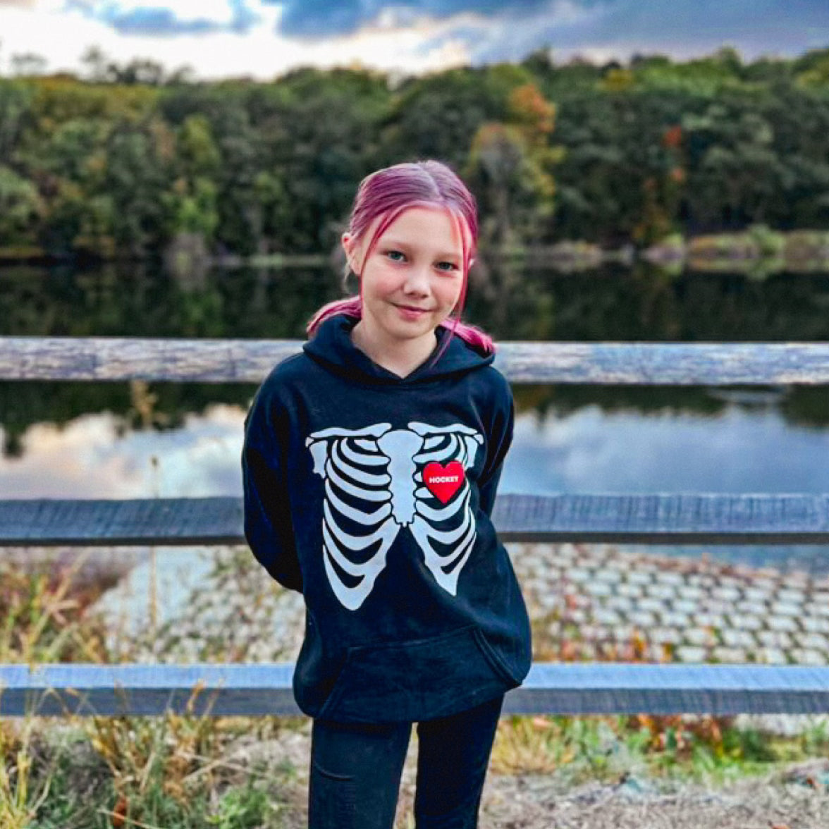 Heart Hockey Youth Hoodie