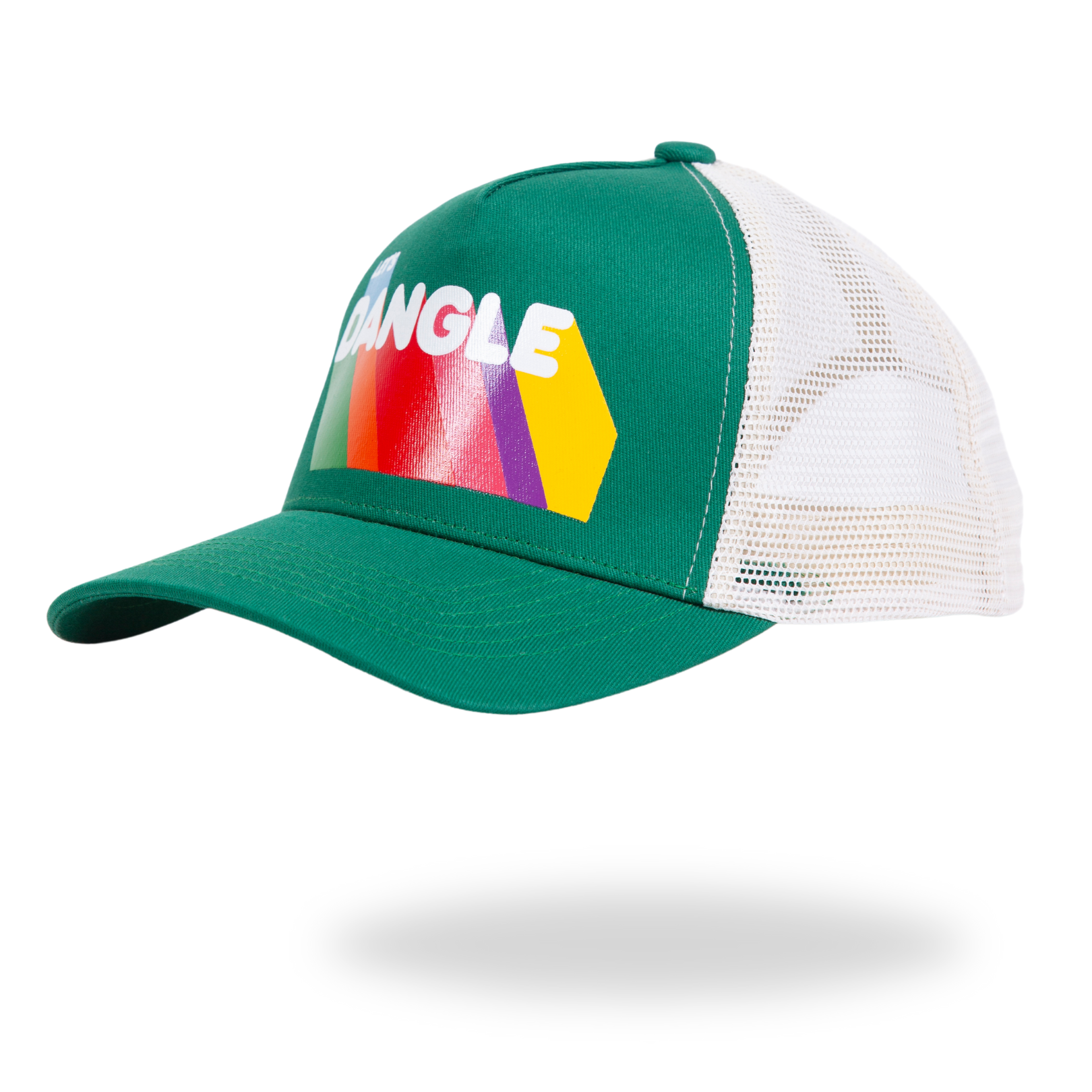 Lets Dangle Hockey Baseball Cap Green - side product view