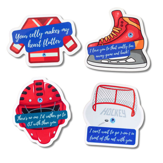 Love Ice hockey sticker set