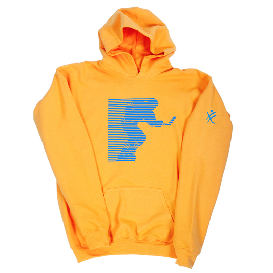 Neon Blue Powerskater - Power Gold Youth Hoodie