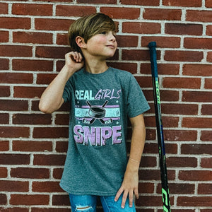 Real Girls Snipe Hockey Tee for Girls model