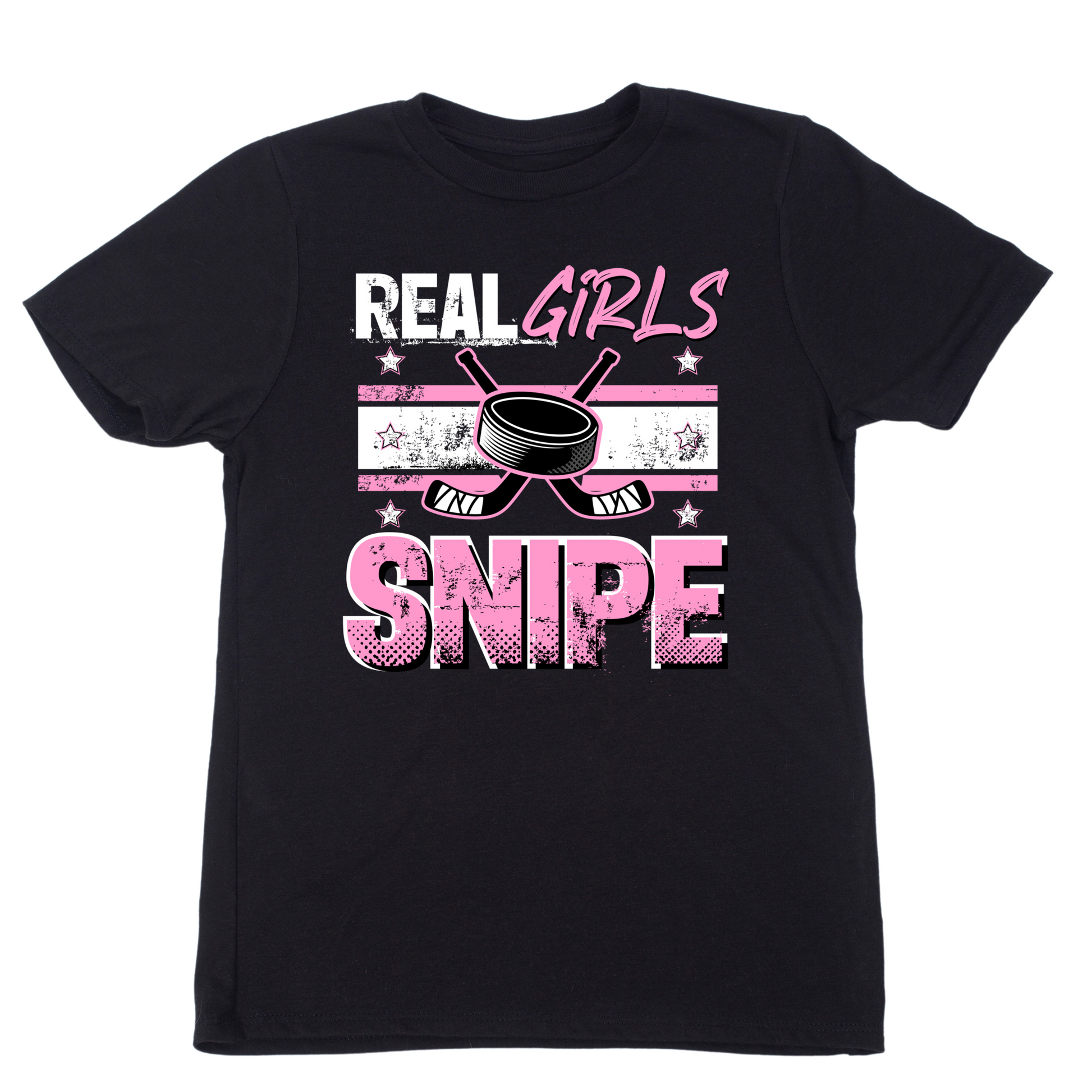 Real Girls Snipe Hockey Tee for Girls black