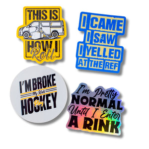 Hockey Parents Sticker Pack, Part Two - Free Shipping