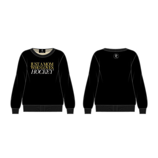 Hockey Mom Stone Washed Crewneck Sweatshirt