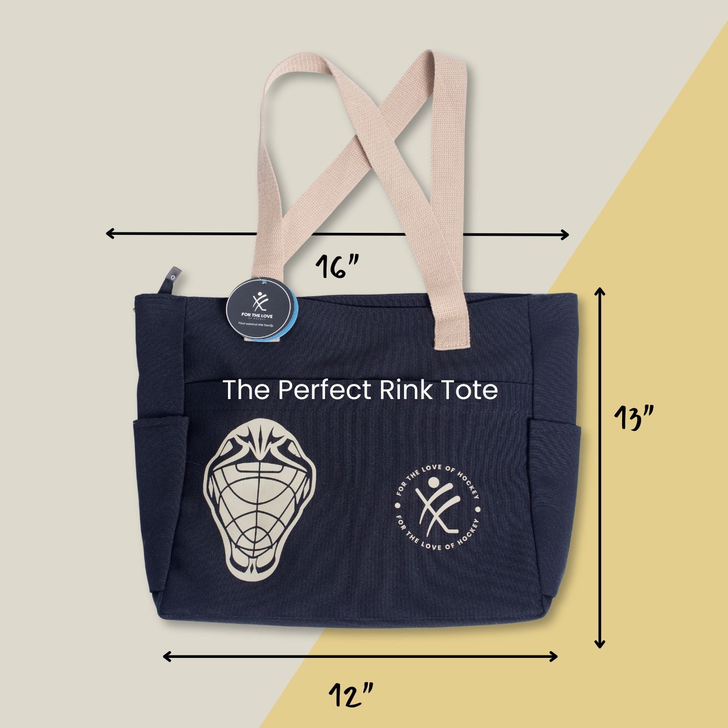 Hockey mom tote bag