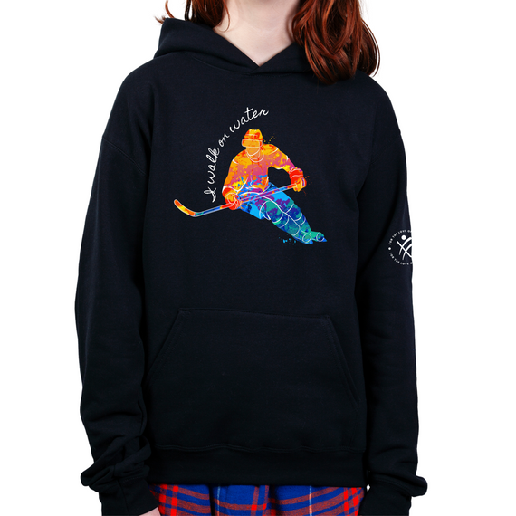 I Walk on Water Youth Hockey Hoodie