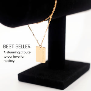 Love Hockey Stainless Steel Necklace