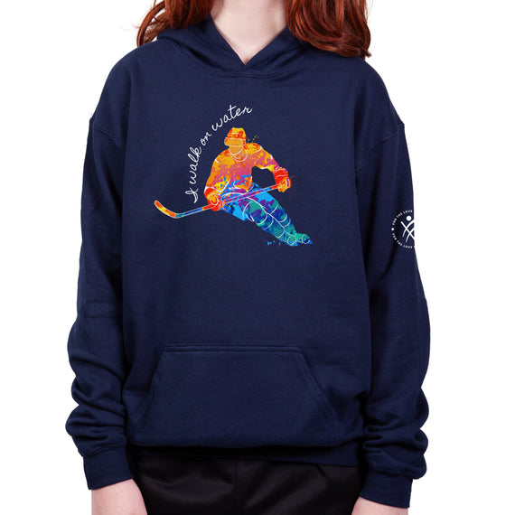 I Walk on Water Youth Hockey Hoodie