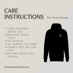 Heart Hockey Youth Hoodie